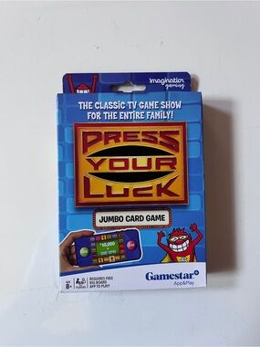 Press Your Luck Jumbo Card Game by Gamestar - Brand New Sealed